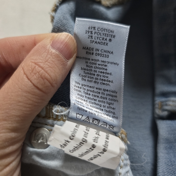 PacSun▪️Super Stretch Push-Up Light Blue Distressed Skinny Ankle Jeans - Picture 8 of 10